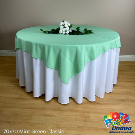 Mint Classic Overlay Poly 70x70 inches