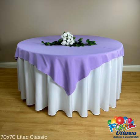 Lilac Classic Overlay Poly 70x70 inches