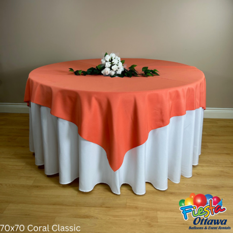 Coral Classic Overlay Poly 70x70 inches