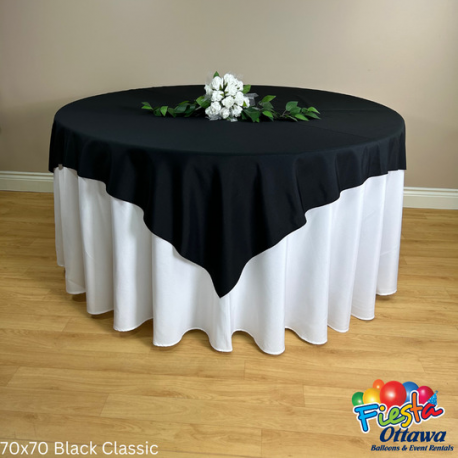 Black Overlay Poly 70x70 inches