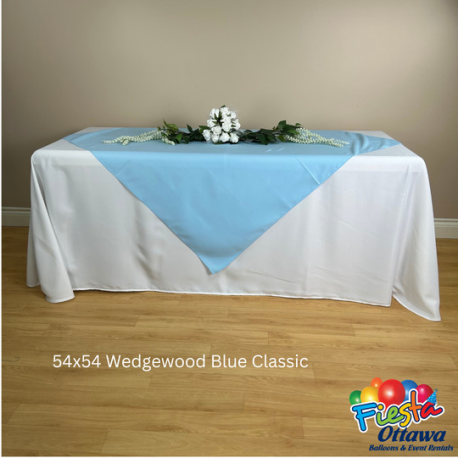 Wedgewood Blue Classic Overlay Poly 54x54 inches