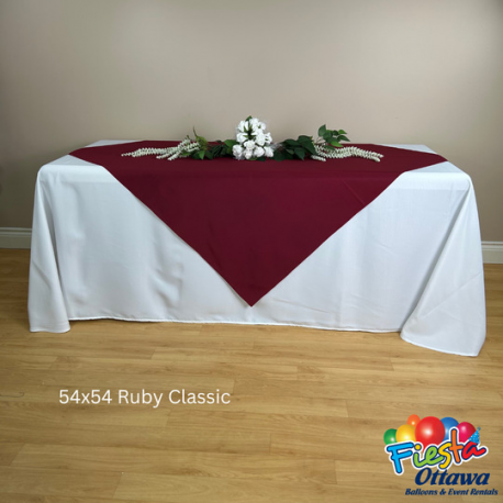Ruby Classic Overlay Poly 54x54 inches