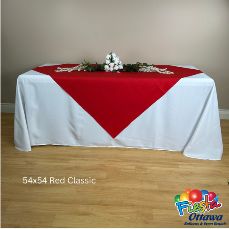 Red Classic Overlay Poly 54x54 inches
