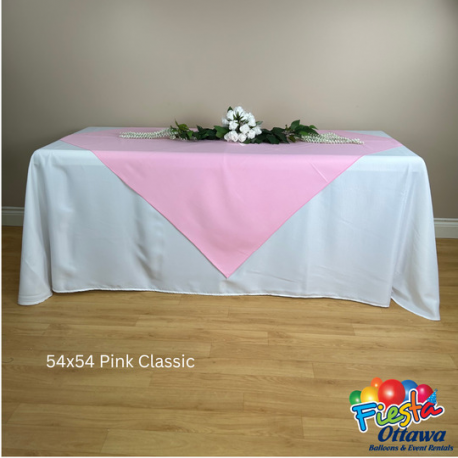 Pink Classic Overlay Poly 54x54 inches