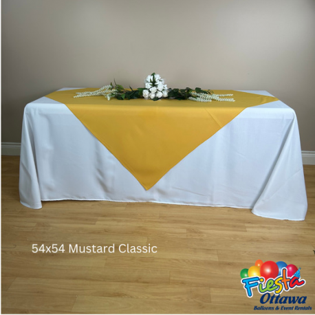 Mustard Classic Overlay Poly 54x54 inches