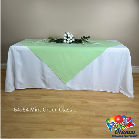 Mint Green Classic Overlay Poly 54x54 inches