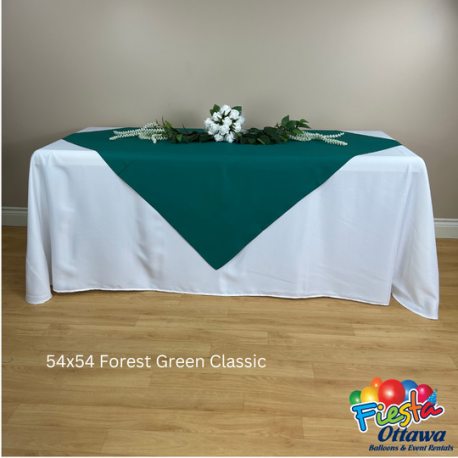 Forest Green Classic Overlay Poly 54x54 inches