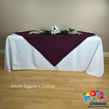 Eggplant Classic Overlay Poly 54x54 inches