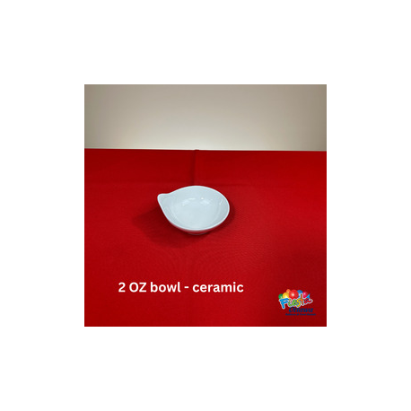 Bowl / Dish - White - 2 OZ ceramic