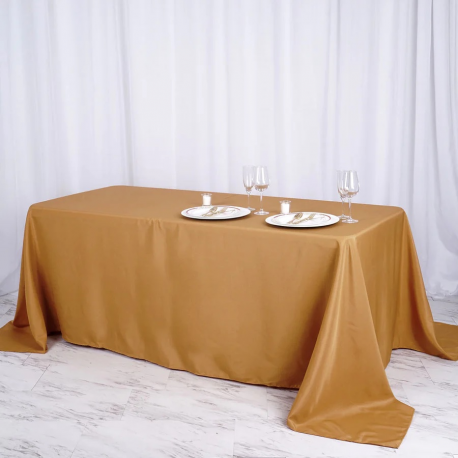 Gold 90x132 inch Table Cover