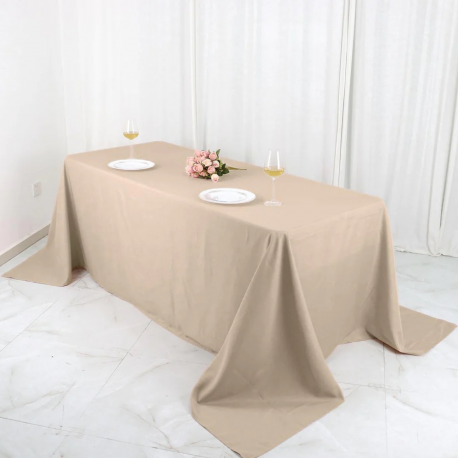 Nude 90x132 inch Table Cover