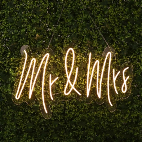 Neon Sign Rental - Mr & Mrs
