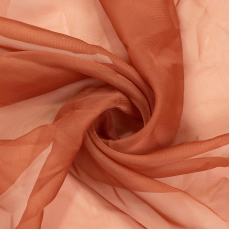 Terracotta / Rust Sheer Arch Drapery - 32 Feet