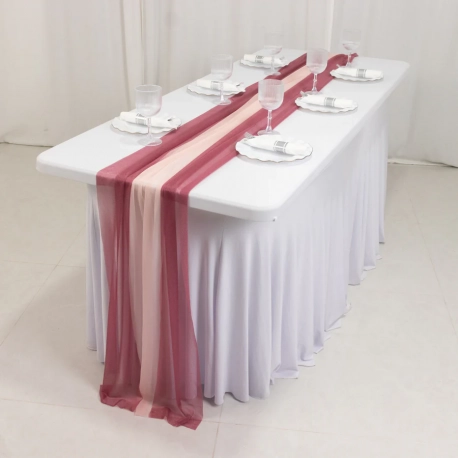 Blush Sheer Table Runner - Narrow Style