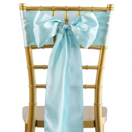 Light Blue Satin Sash