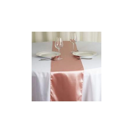Mauve/Cinnamon Rose Satin Table Runner