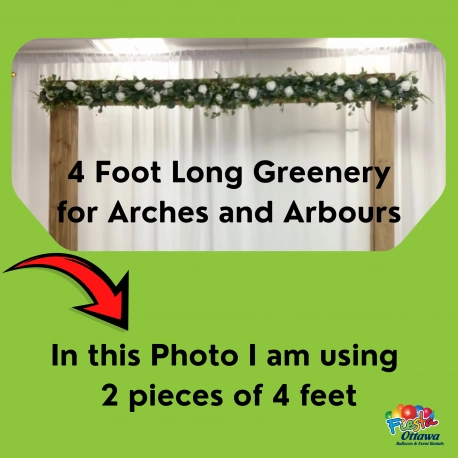 White Floral - 4 feet long - for arch/arbour