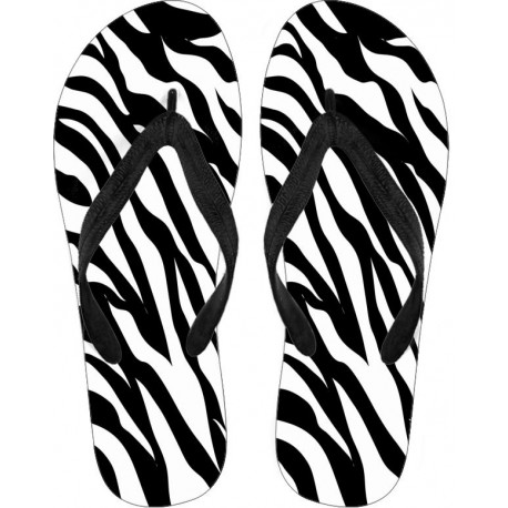 Zebra Flip Flops
