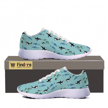  Shark Print Sneakers 