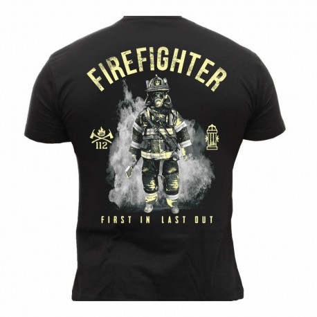 Firefighter Men's Short Sleeve T-Shirt (Printed Front & Back)