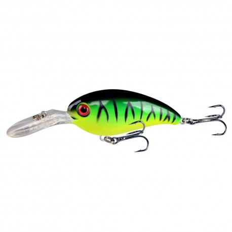 Catch Large Mouth Bass with Ease: Crank Fishing Lure with Good Treble Hooks for Optimal Performance