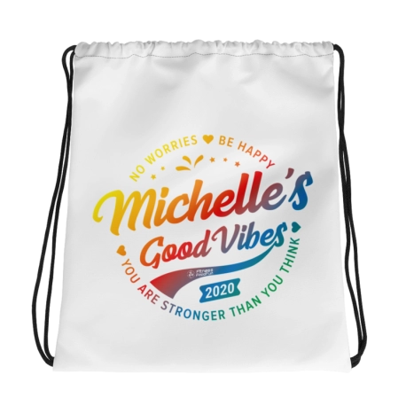 Michelle's Good Vibes Drawstring bag