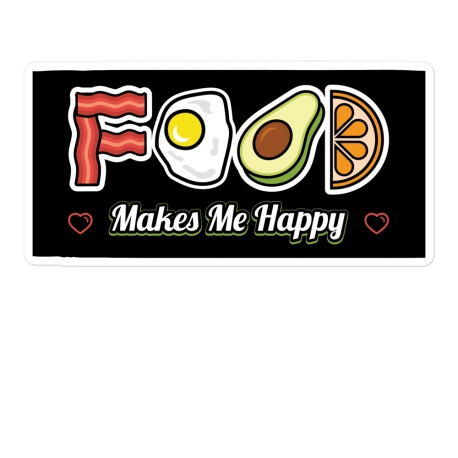 Food Makes Me Happy Stickers