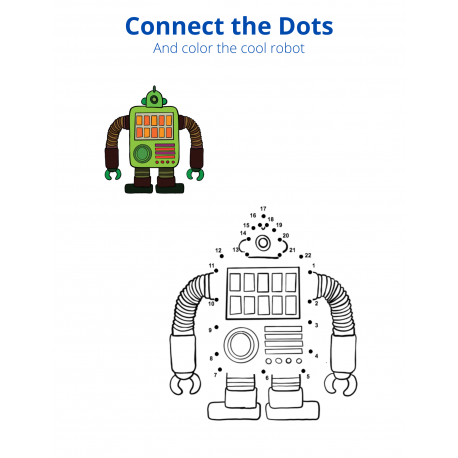 Connect the Dots and Color - Robot 1