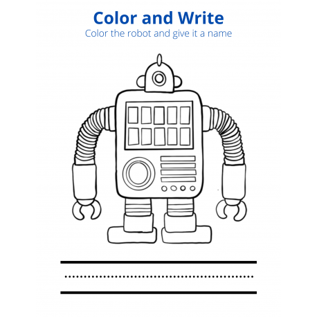 Color and Write - Robot 1