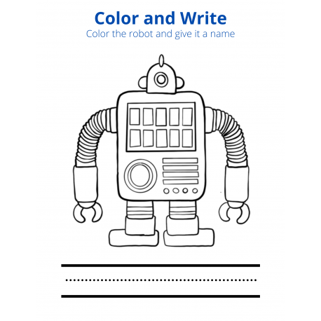 Color and Write - Robot 1