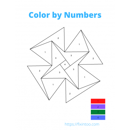 Color by Numbers Mandala - 1