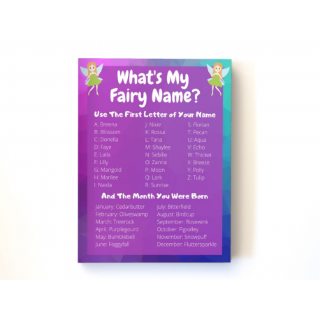 What's My Fairy Name 1