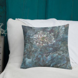 Pillow  "Sapphire Lotus (Winter)"