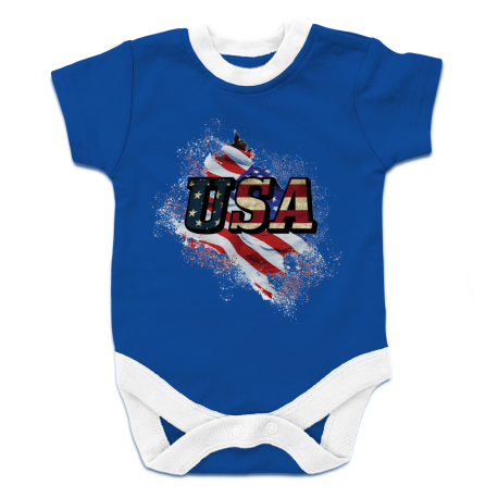 USA and American Flag Cute and Comfy Onesie Perfect for Family Photo Onesie