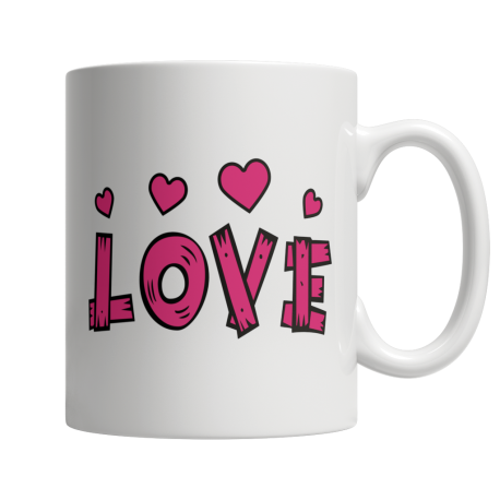 Love Left Side White Coffee Mug