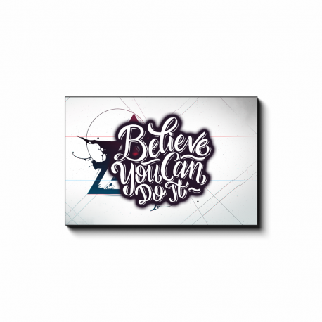 24x36 Inspirational Believe You Can Do It Canvas Wall Decor Aesthetics