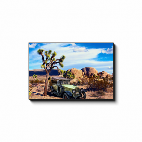 24x36 Vintage Car Arizona Desert Canvas Wall Decor Aesthetics