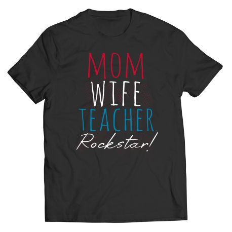 Mom Wife Teacher Rockstar Youth Tee