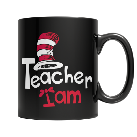 Teacher I Am Black Coffee Mug