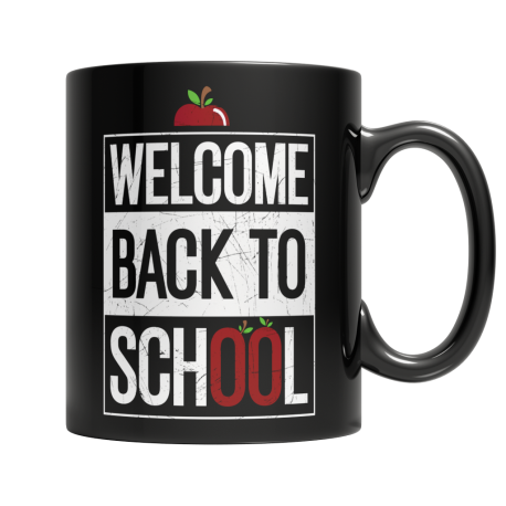 Welcome Back To School Block Black Mug