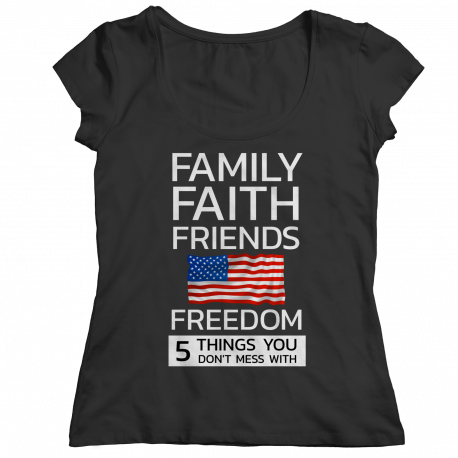 Family Faith Friends Flag Freedom (LADIES CLASSIC SHIRT)