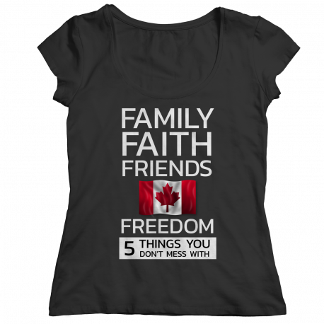 Family Faith Friends Flag Freedom - Canada (LADIES CLASSIC SHIRT)