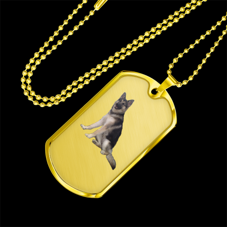 Chewbacca the Malamute-GSD-Arctic Wolf (Gold Dog Tag)