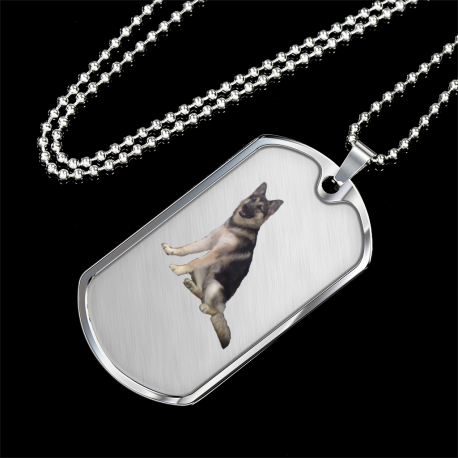 Chewbacca the Malamute-GSD-Arctic Wolf (Silver Dog Tag)