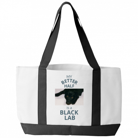My Better Half is a Black Lab (Tote Bag)