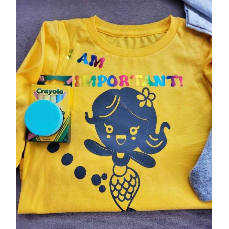 I Am Important Chalk Board Color On Shirt