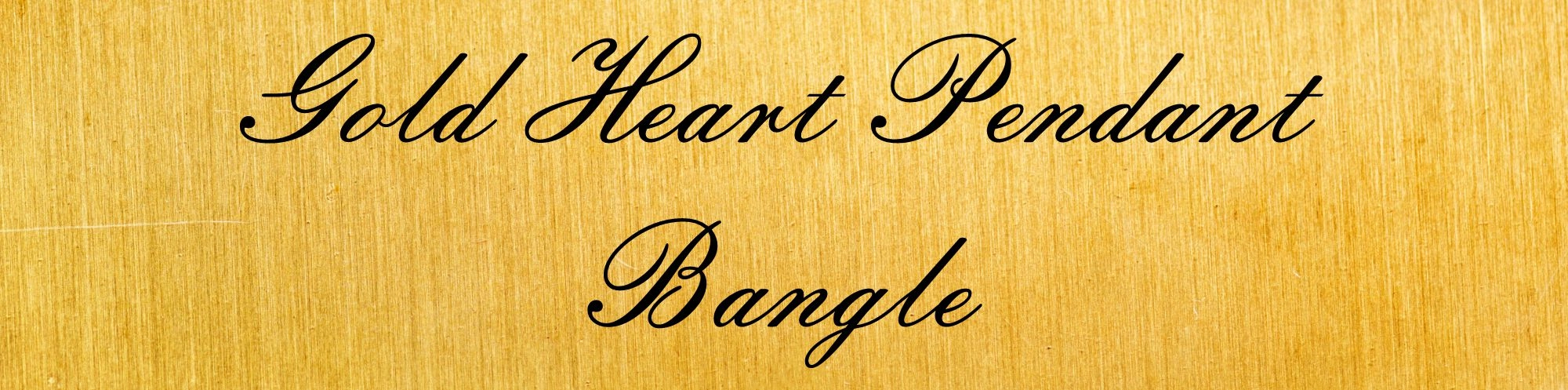 Gold heart pendant bangle