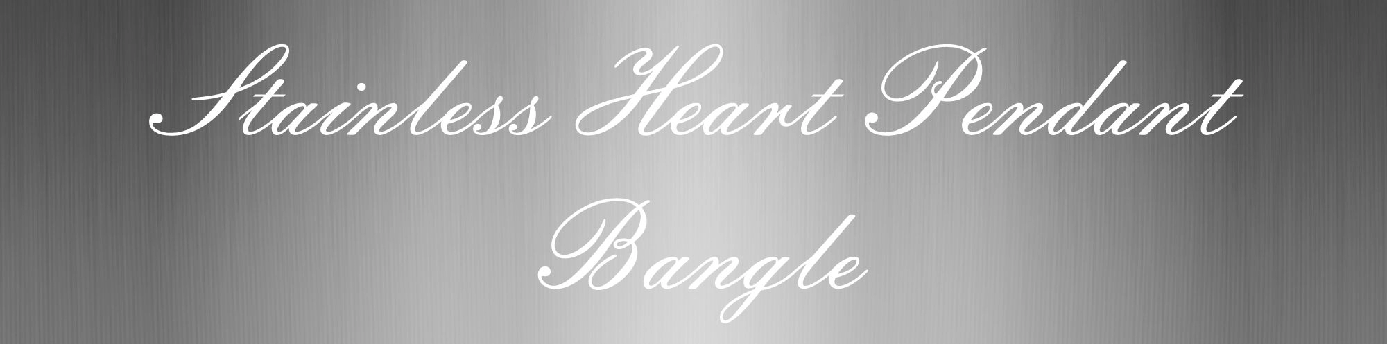 Stainless heart pendant bangle