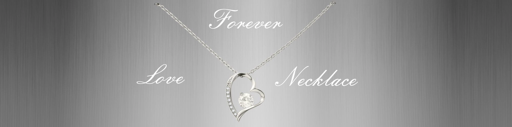 Forever love necklace white gold