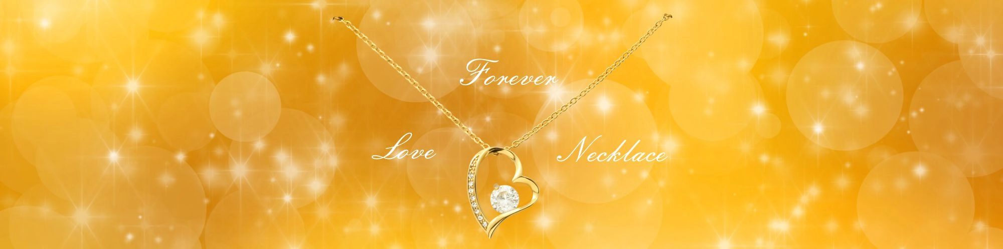 Forever Love Necklace Yellow Gold